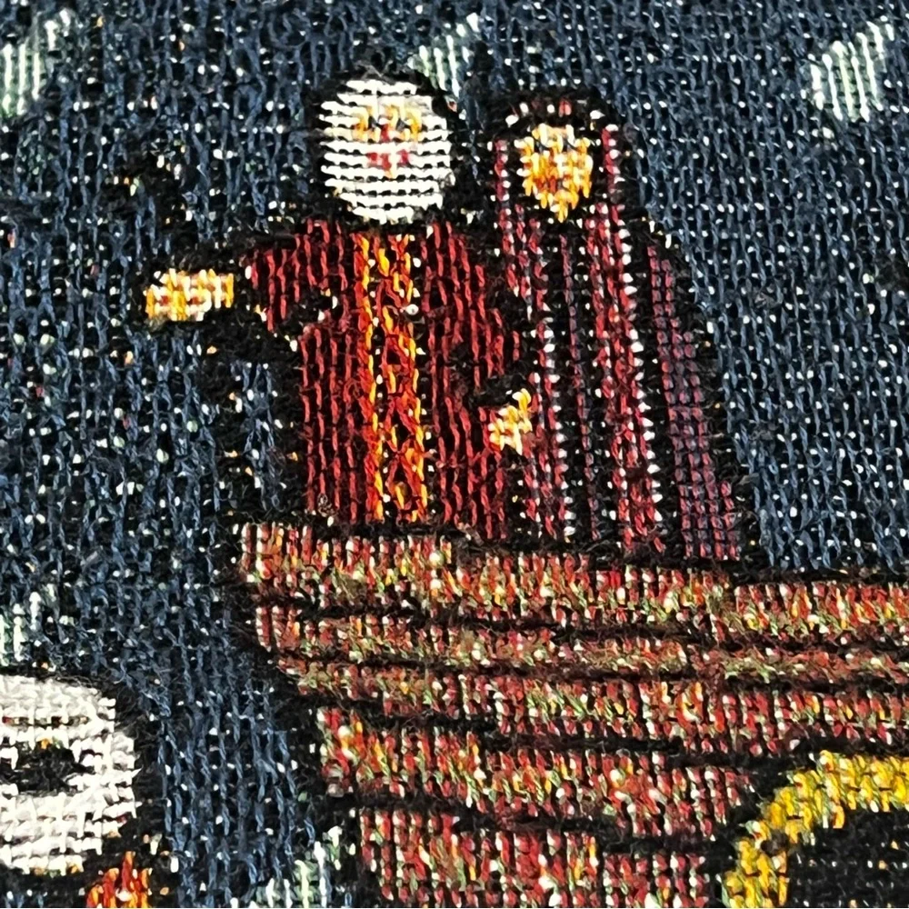 Noah’s Ark Woven Tapestry Blanket Throw by American Weavers Vintage 1990’s